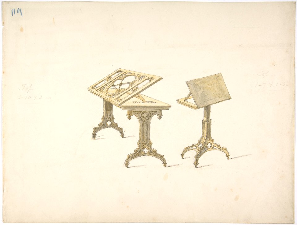 Design for Two Bookstands on Casters MET DP807222