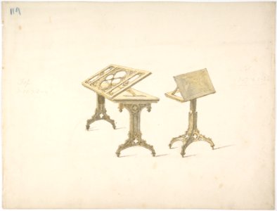 Design for Two Bookstands on Casters MET DP807222