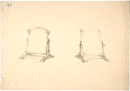 Design for Two Ornamented Tabletop Mirrors MET DP807220