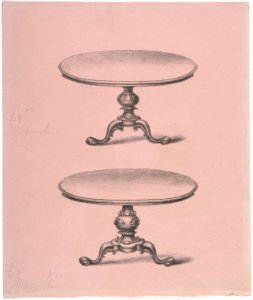 Design for Two Round-topped Pedestal Tables MET DP807438