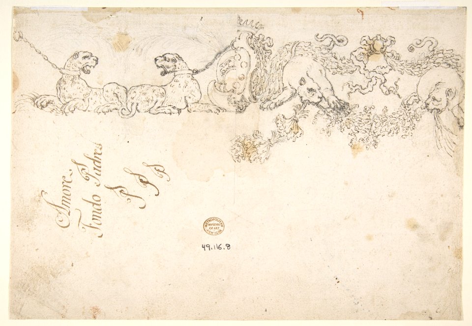 Designs for Ornamental Motifs with Figures, Real and Imaginary Animals, and Coats of Arms of the Medici Grand Dukes MET DP809338