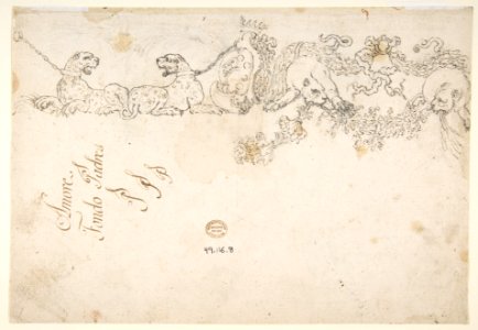 Designs for Ornamental Motifs with Figures, Real and Imaginary Animals, and Coats of Arms of the Medici Grand Dukes MET DP809338
