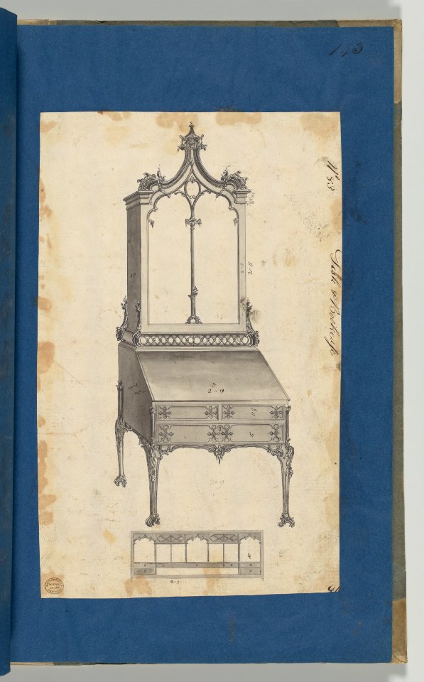 Desk and Bookcase, from Chippendale Drawings, Vol. II MET DP-14176-032