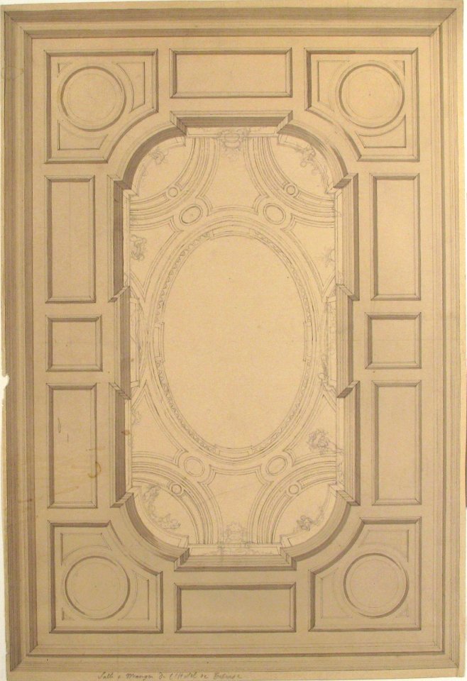 Design for Trompe L'Oeil Ceiling for Dining Room, Hôtel de Trévise MET 67.827.115