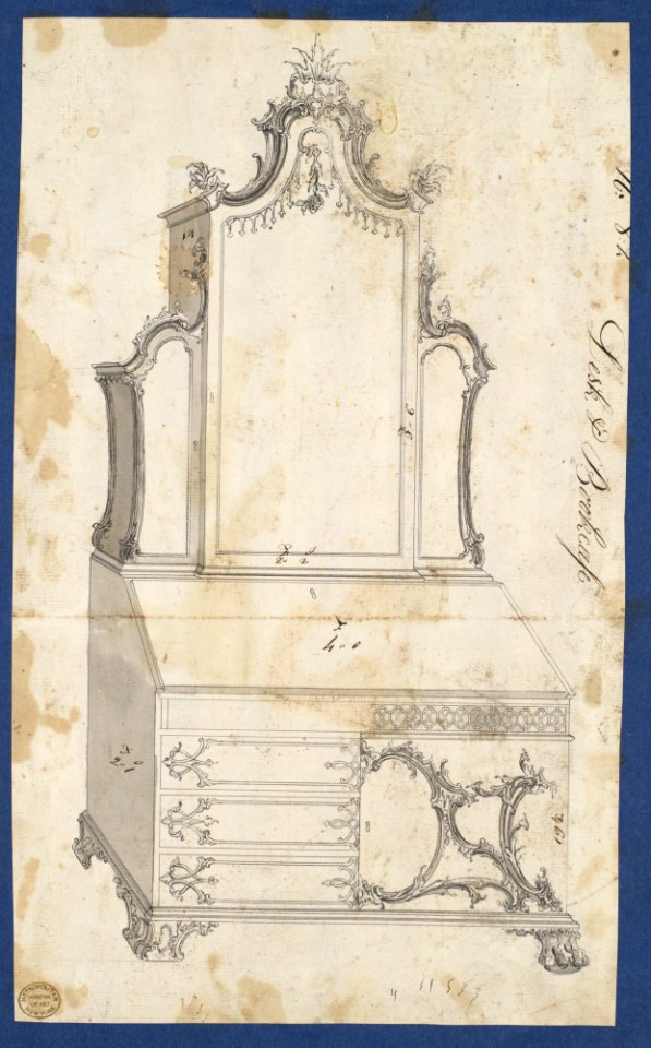 Desk and Bookcase, from Chippendale Drawings, Vol. II MET DP104297