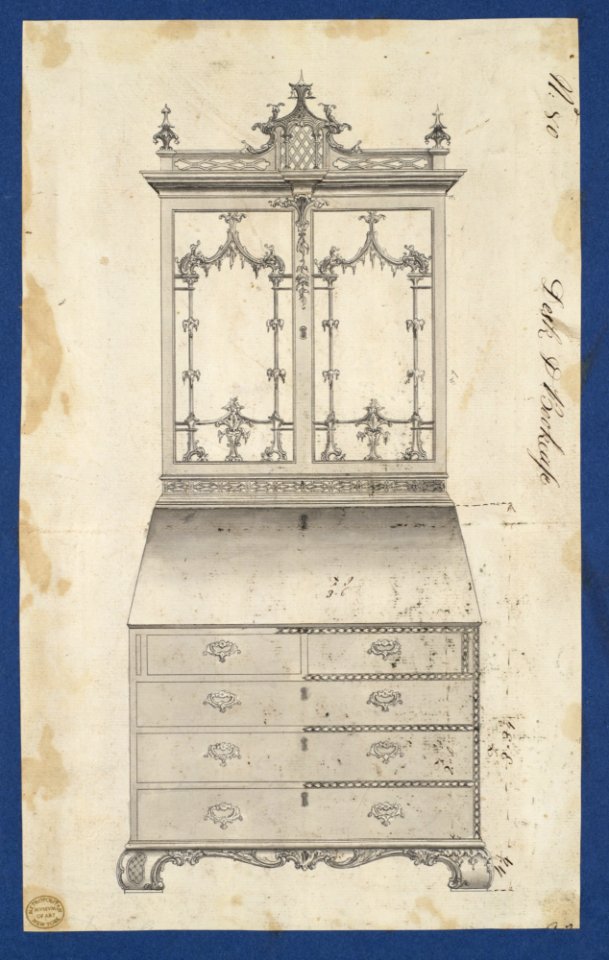 Desk and Bookcase, from Chippendale Drawings, Vol. II MET DP104298