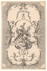 Design for Wallpaper "L’Innocent Badinage, or Boys at Play" MET DP860661