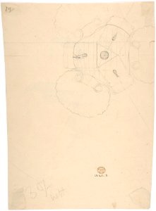 Design for a Fountain with Two Basins (recto); Another design (verso) MET DP806345