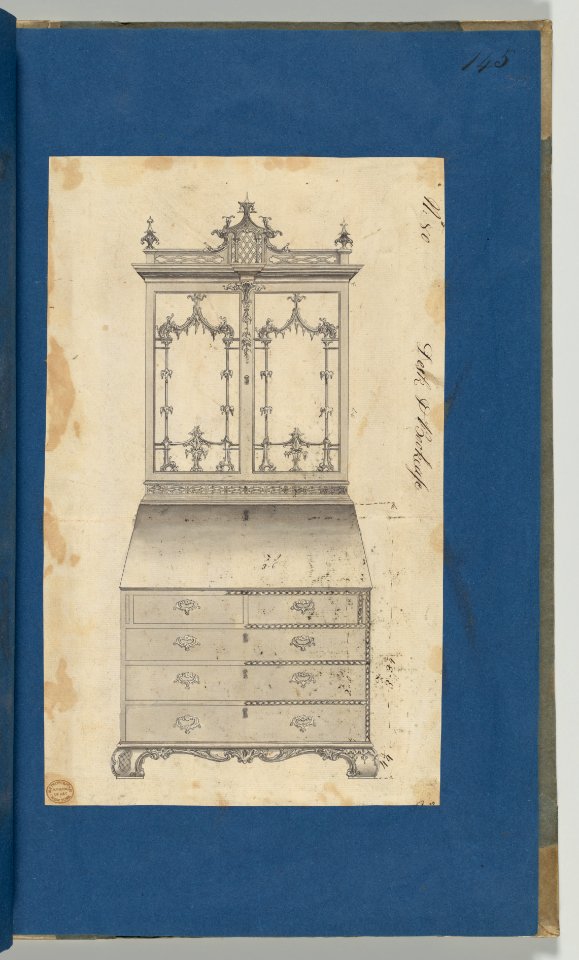 Desk and Bookcase, from Chippendale Drawings, Vol. II MET DP-14176-034