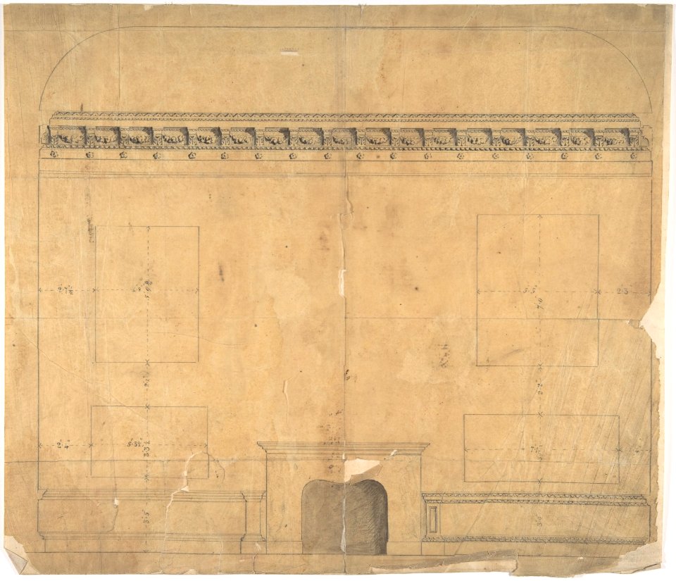 Design for Wall with Chimney Piece MET DP806385