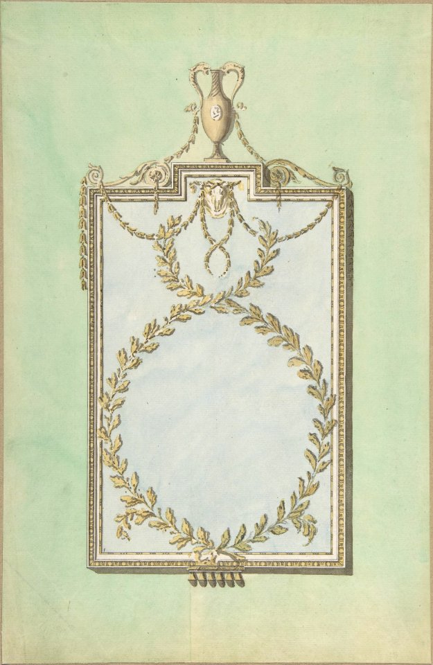 Design for a Mirror Surmounted by a Vase MET DP806051
