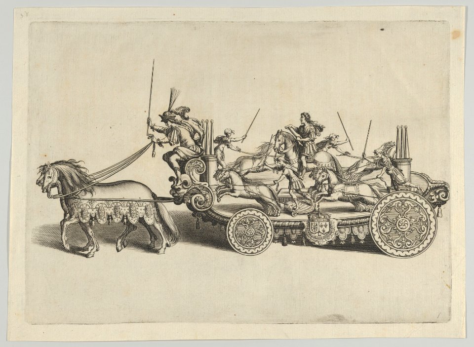 Design for a float, from 'Éloges et discours sur la triomphante réception du Roy en sa ville de Paris ...' by Jean-Baptiste de Machault MET DP855546