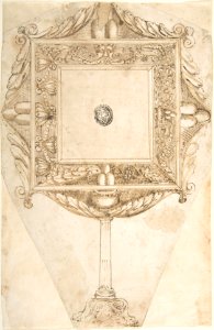 Design for a Mirror with the Sigil of Three Mountains (Family Crest of the Monti?) MET DP801997