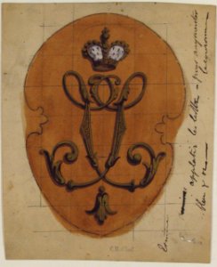 Design for a Monogram Surmounted by a Crown MET 63.616.18