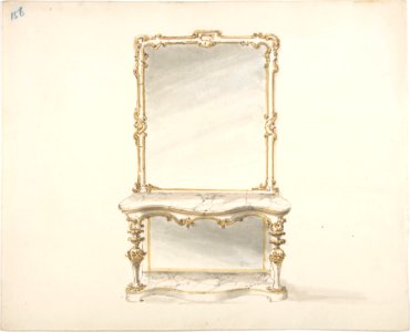 Design for a Mirrored Marble Table Ornamented with Gold MET DP807277