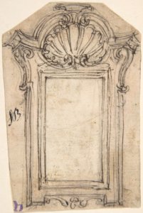 Design for a Frame Decorated with a Shell Motif MET DP809627