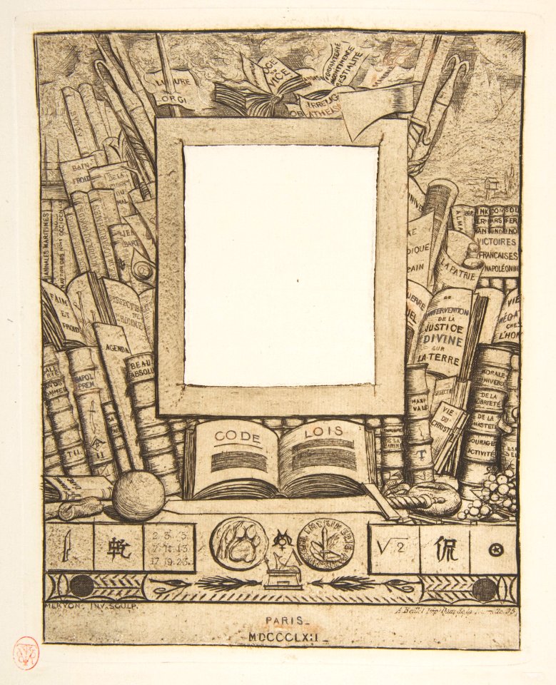 Design for a frame for the portrait of Armand Guéraud MET DP813243