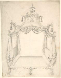 Design for a Four-poster Bed with Hangings MET DP806505