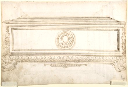 Design for a frame (recto); Design for a cassone (verso) MET DP802154