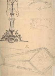 Design for a Five Branched Candlestick Supported by Putti MET DP806857