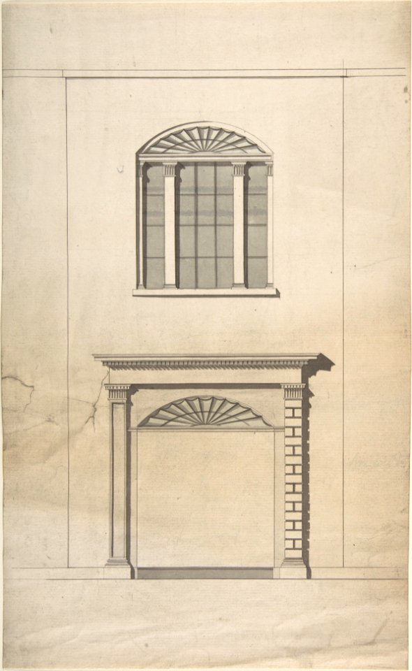 Design for a Fireplace and Window MET DP806854