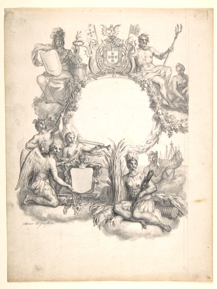 Design for a Frontispiece with an Allegory of Brazil MET DP802910