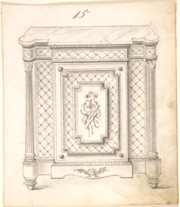 Design for a Marble-topped Cabinet with Musical Ornament MET DP806512