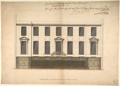 Elevation for the Court Front of the Hotel de Duval Dumanoir on Blvd. Montmartre, Paris MET DP809669