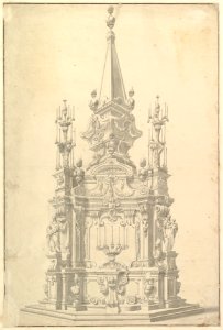 Elevation for a Catafalque Surmounted by an Obelisk. MET DP820180