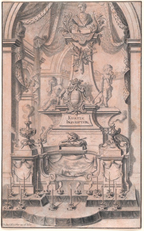 Design for a Funeral Monument (Preparatory Drawing for a Print) MET DP874836