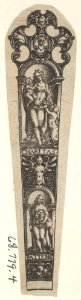 Design for a Knife Handle with Personifications of Charity and Patience MET DP837179