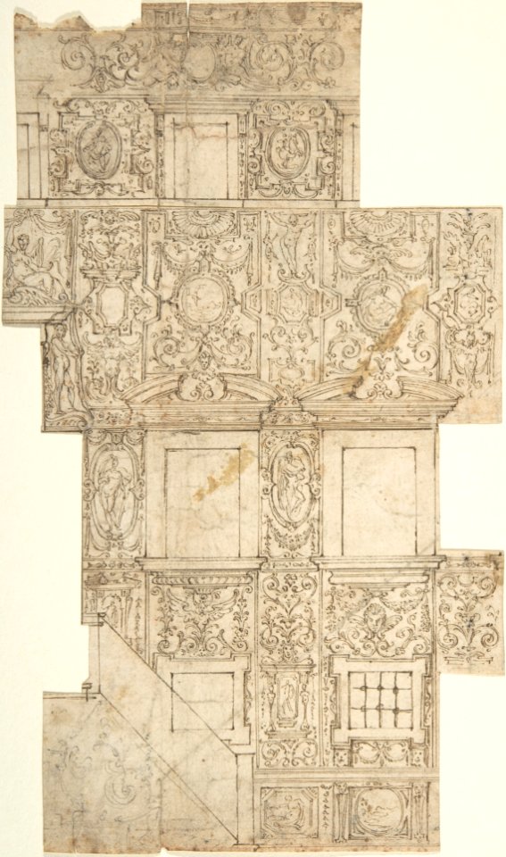 Design for a Facade with Sgraffito Decorations MET DP801960