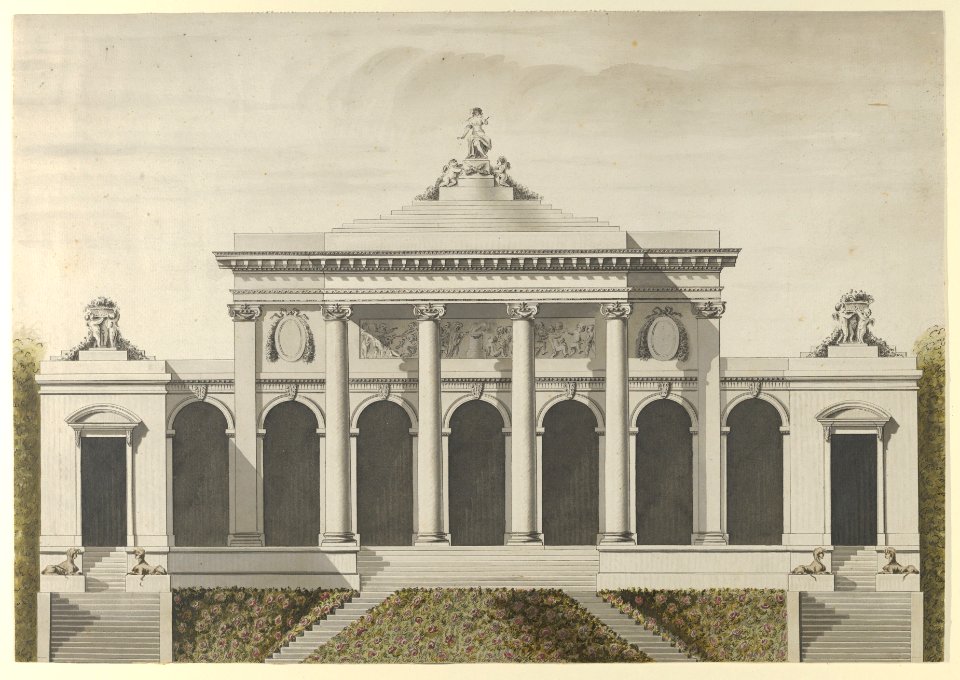 Elevation for the Garden-Front of the Hotel de Brunoy, Faubourg St. Honoré, Paris MET DP841164