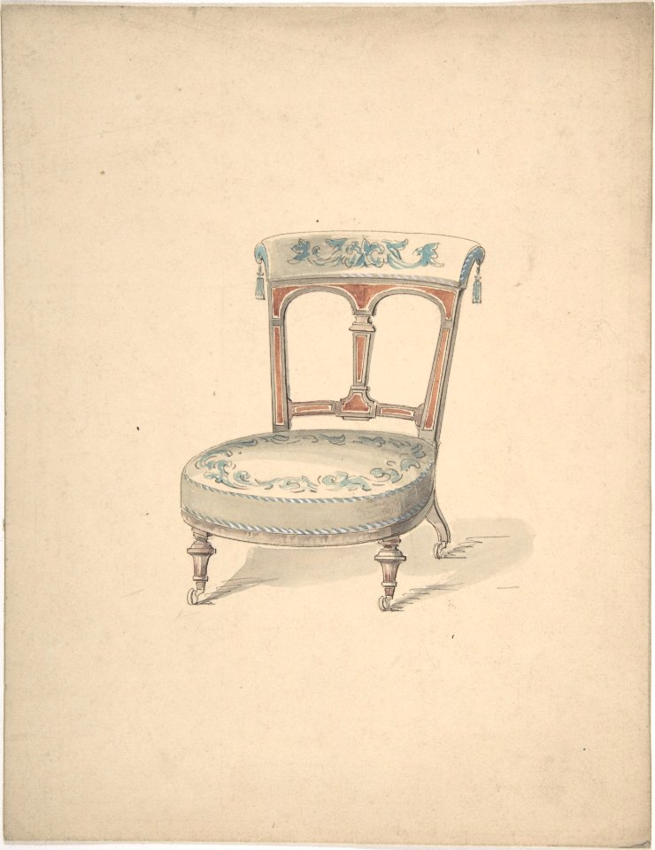 Design for a Low Chair on Casters MET DP806641
