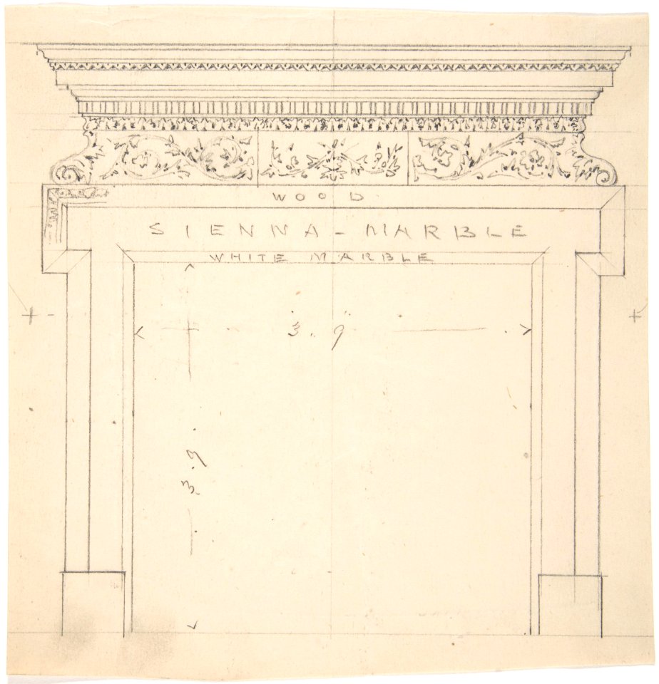 Design for a Marble Fireplace MET DP806471