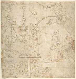 Design for a Grotesque Wall Decoration MET DP811055