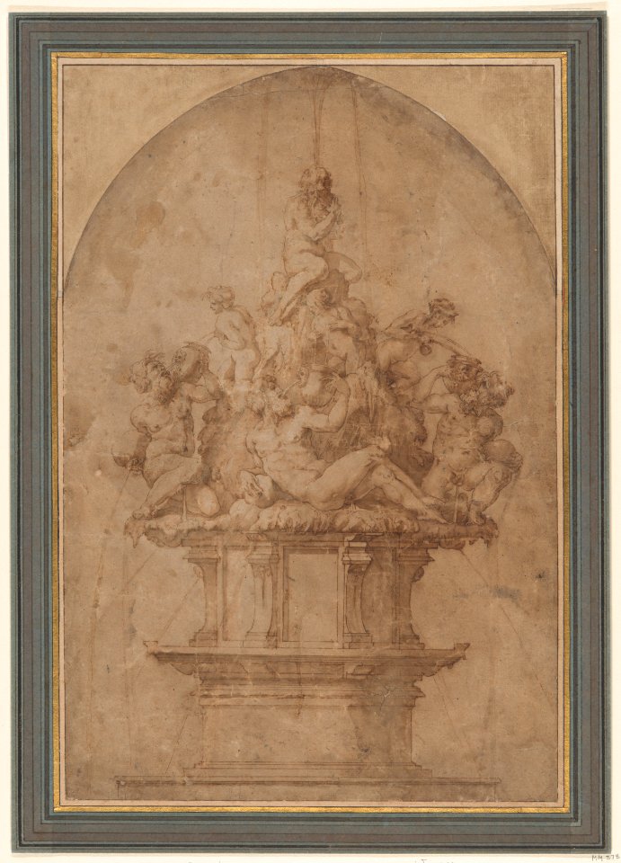 Design for a Fountain with River Gods and Nymphs MET DP860364