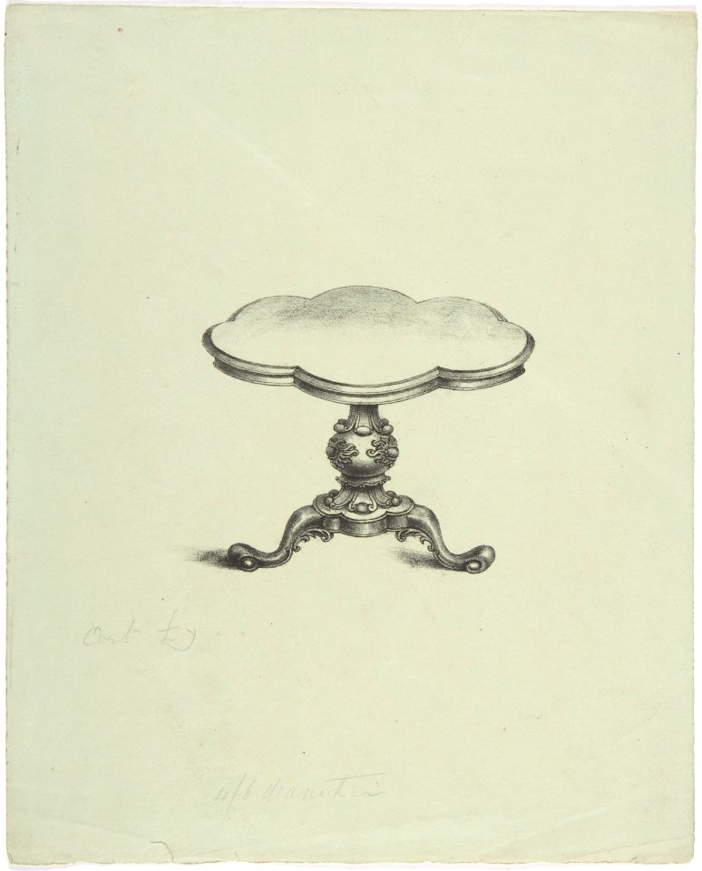 Design for a Lobed Pedestal Table MET DP807437