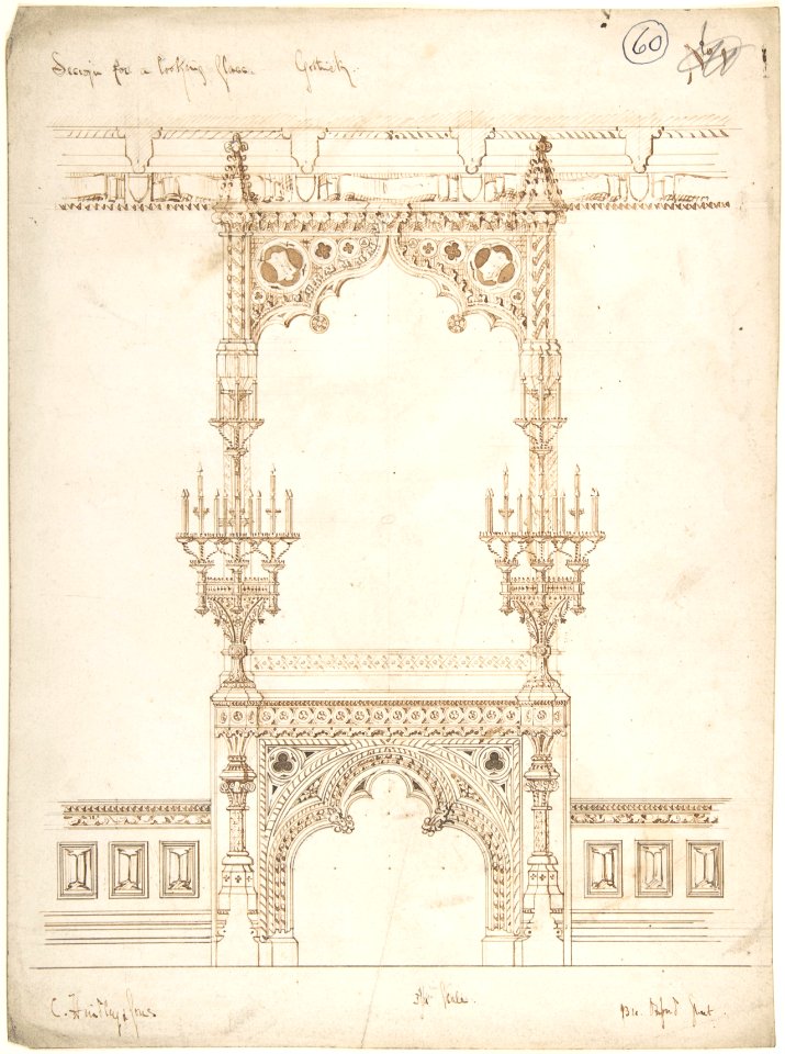 Design for a Gothic Mirror MET DP804597