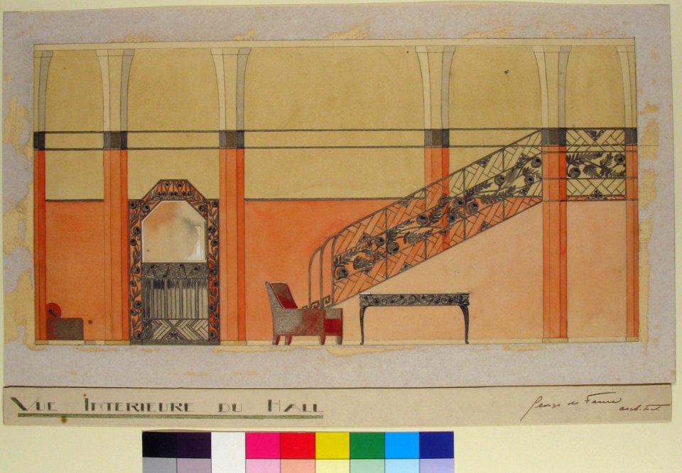 Design for a Hallway with Wrought-iron Details MET 67.794.1