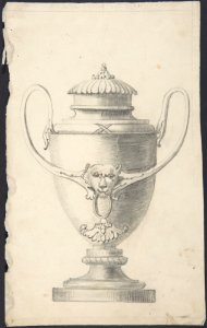 Design for a Lidded Vase with Lion's Head Boss MET DP806338