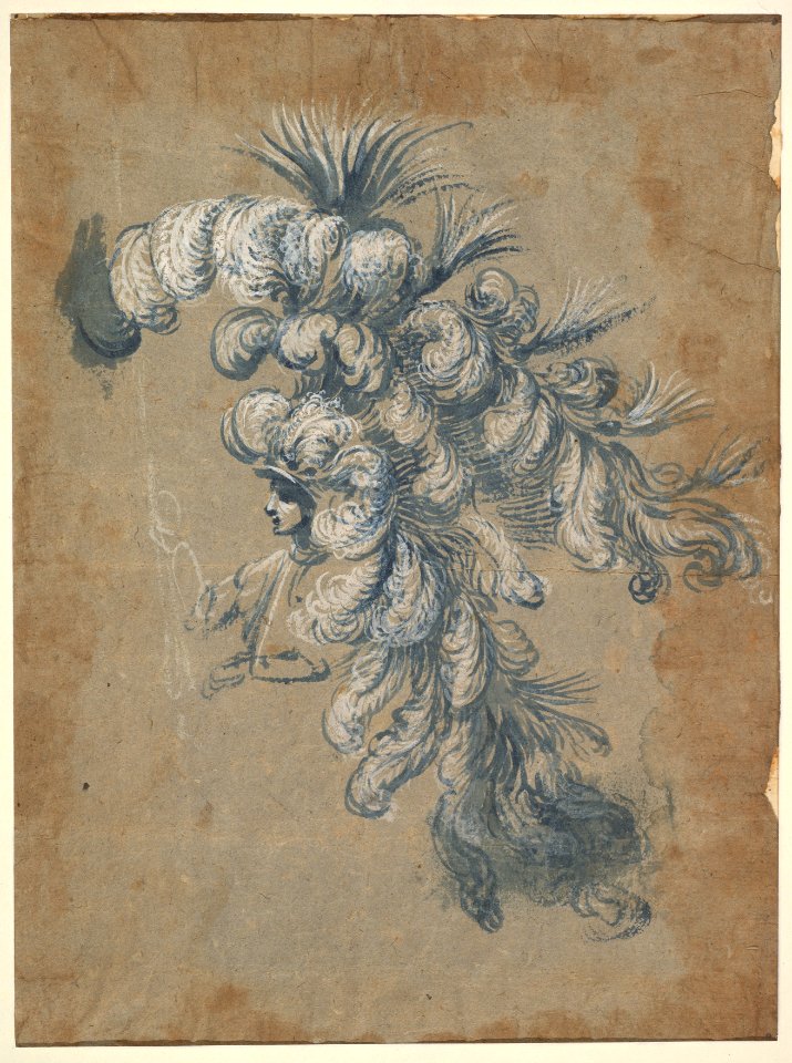 Design for a Lavish Headdress with Feathers MET DP823551