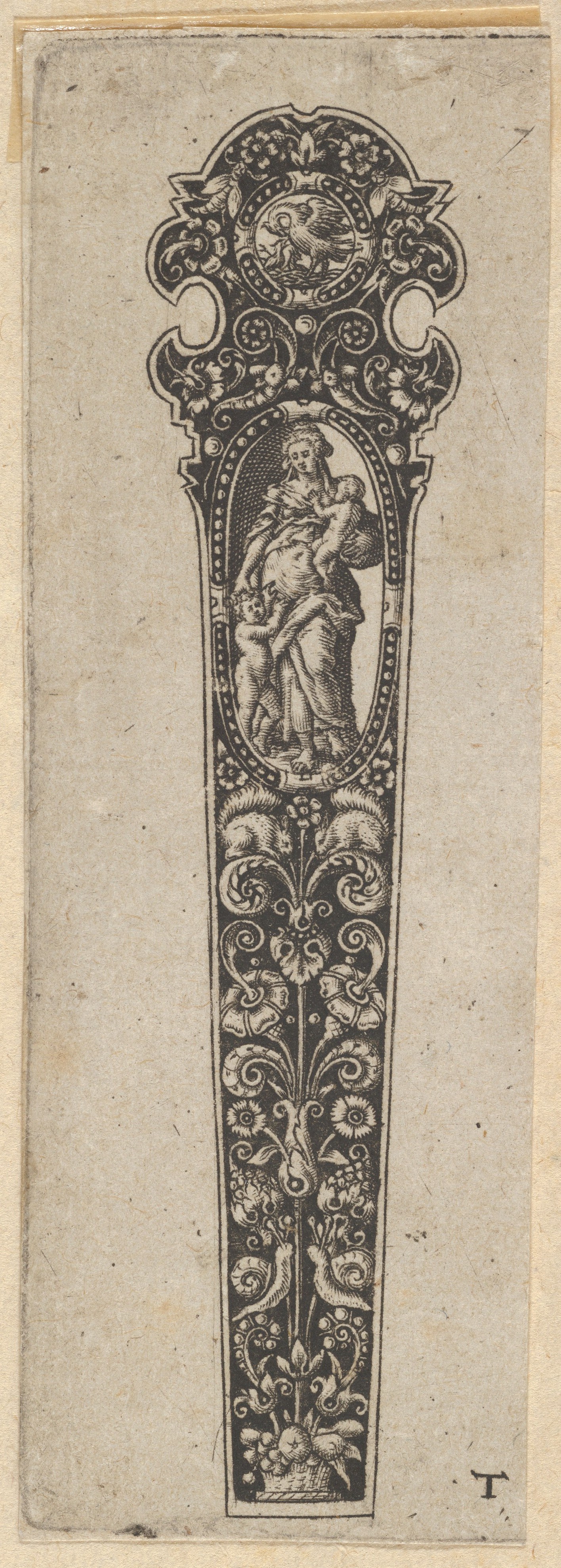 Design for a Knife Handle with the Personification of Charity MET DP837181
