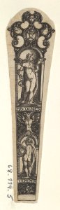 Design for a Knife Handle with Personifications of Prudence and Temperance MET DP837180