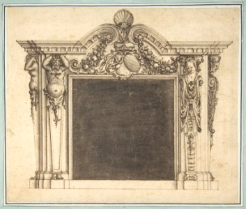 Design for a Mantelpiece with the Arms of Bavaria(?) MET DP803563