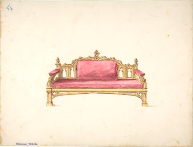 Design for a Gothic Settee MET DP807046