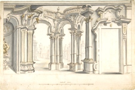 Design for a Painted Perspective Wall Decoration MET DP803482