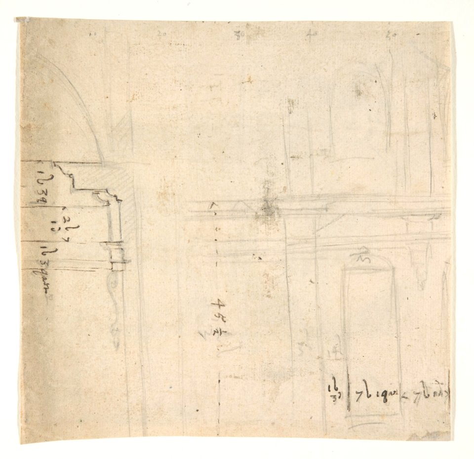 Design for a monument; verso- Architectural sketches MET DP808649