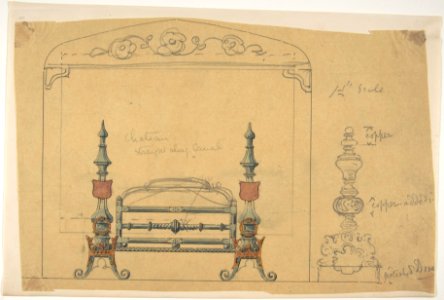 Design for a Grate and Surrounding Mantel MET DP806968