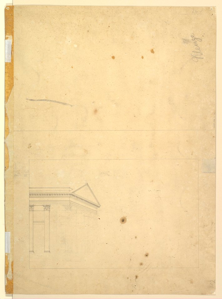 Design for a Monument of the Victory of Waterloo (recto); Portico with Corinthian Columns (verso) MET DP819701